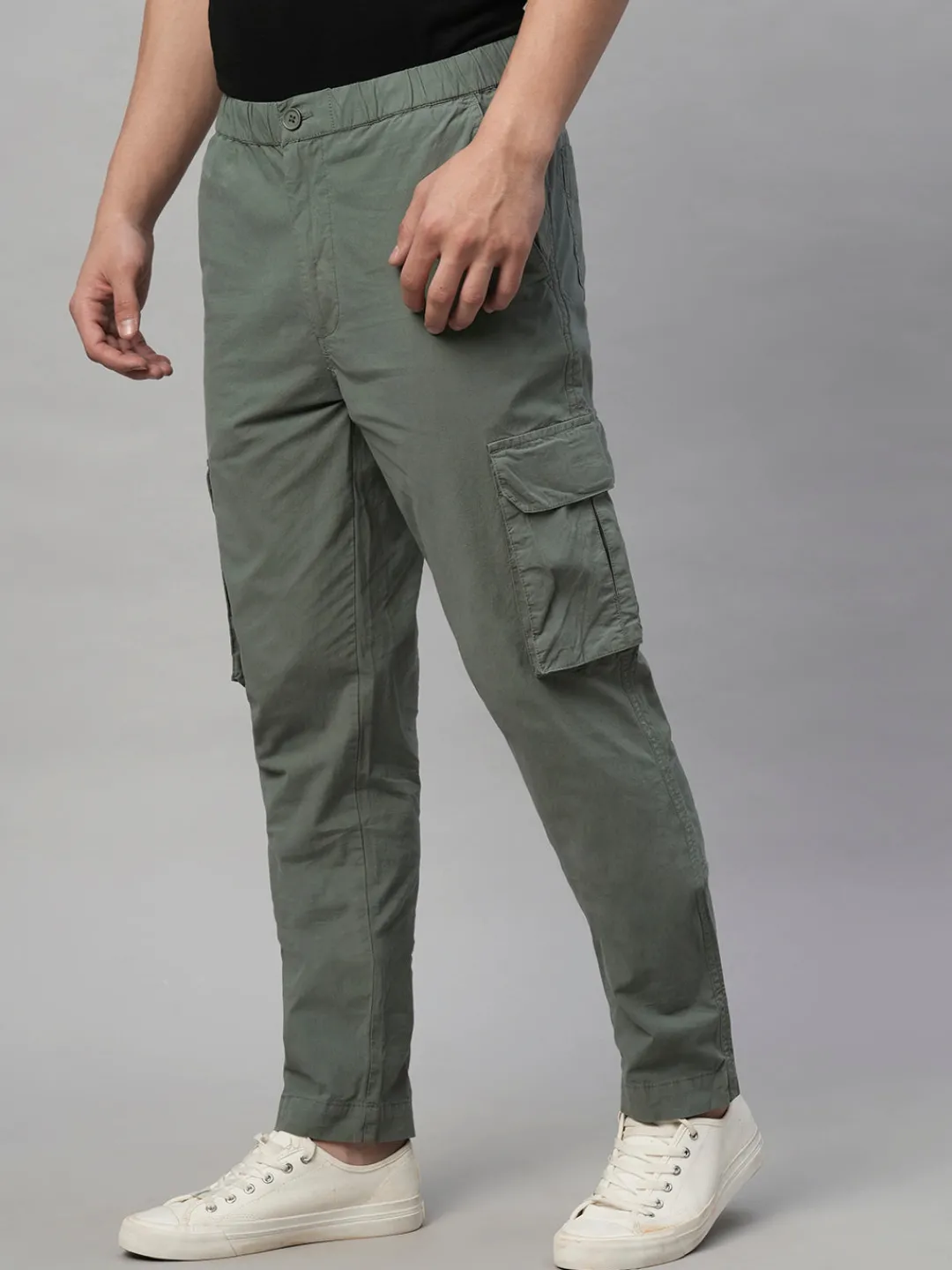 Cottonworld Regular Fit | Casual^Mens 100% Cotton Cargo Pants Olive
