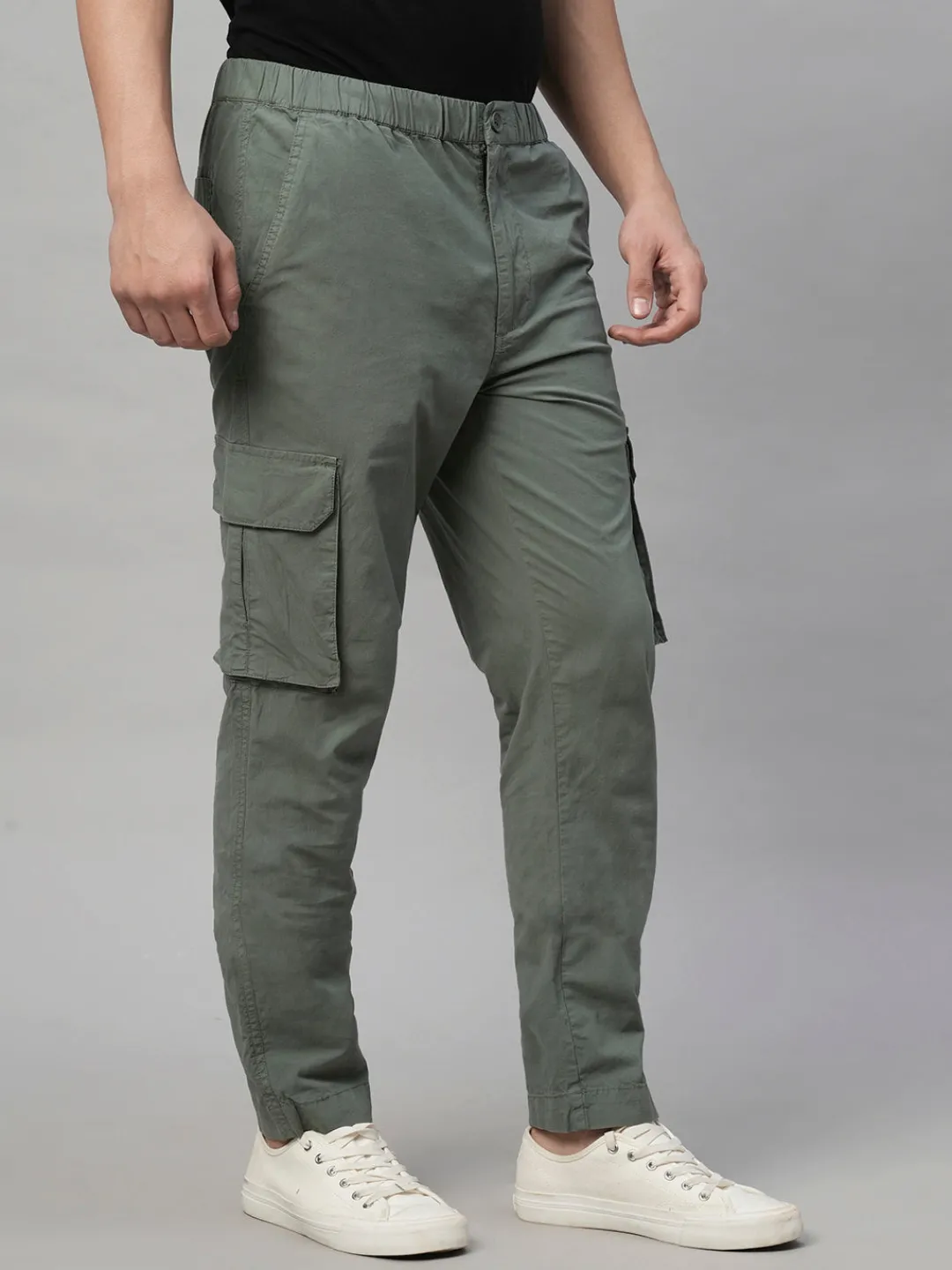 Cottonworld Regular Fit | Casual^Mens 100% Cotton Cargo Pants Olive