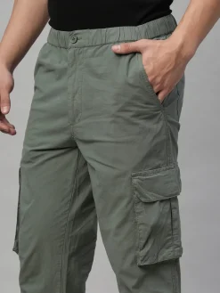Cottonworld Regular Fit | Casual^Mens 100% Cotton Cargo Pants Olive