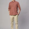 Women Cottonworld Solid | Solid^Men's 100% Cotton Corduroy Regular Fit Long Sleeved Shirt