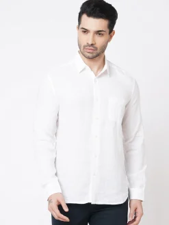 Women Cottonworld 100% Linen Shirts | 100% Linen Shirts^Men's 100% Linen Regular Fit Long Sleeved Shirt