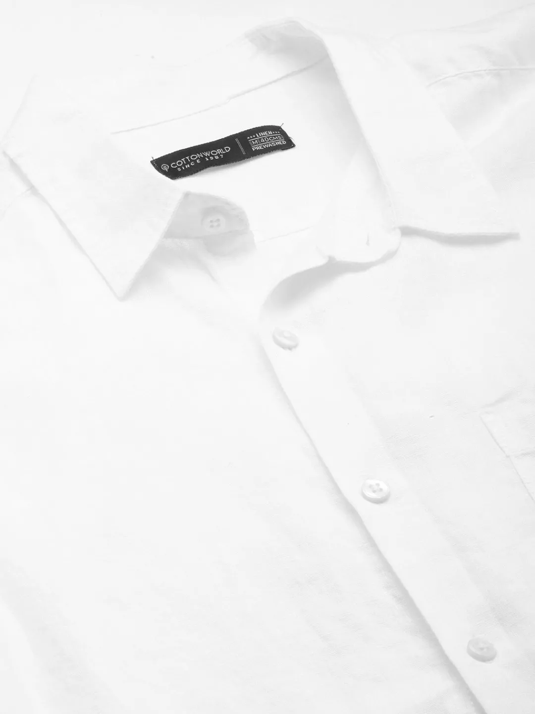 Women Cottonworld 100% Linen Shirts | 100% Linen Shirts^Men's 100% Linen Regular Fit Long Sleeved Shirt