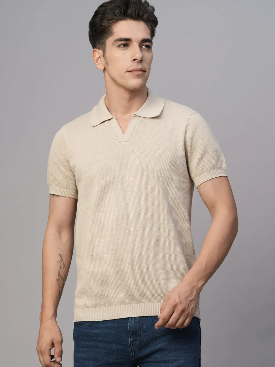 Cottonworld Basic | Round Neck^Men's Cotton Regular Fit Tshirt