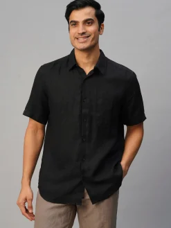 Women Cottonworld 100% Linen Shirts | 100% Linen Shirts^Men's 100% Linen Regular Fit Shirt