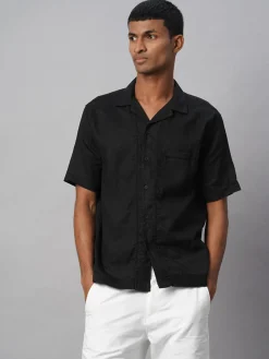 Women Cottonworld 100% Linen Shirts | 100% Linen Shirts^Men's 100% Linen Regular Fit Shirt
