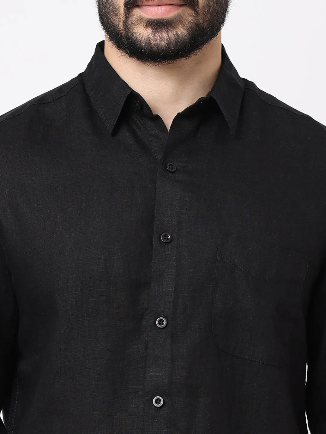 Women Cottonworld 100% Linen Shirts | 100% Linen Shirts^Men's 100% Linen Regular Fit Shirt