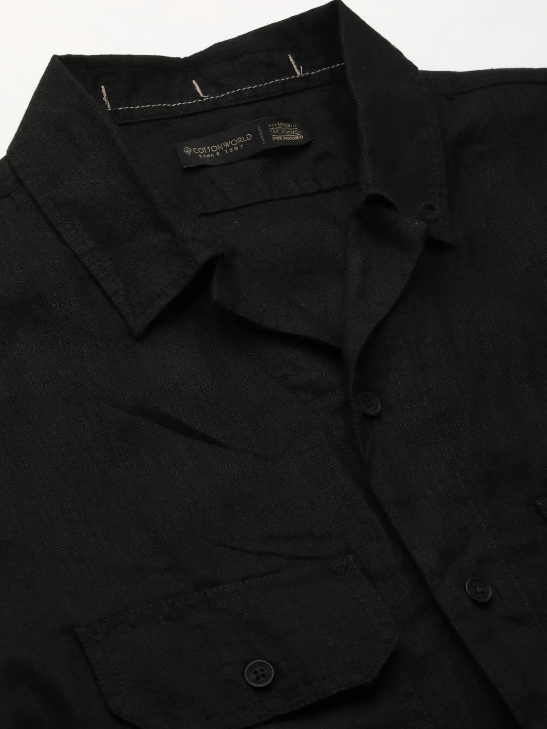 Women Cottonworld 100% Linen Shirts | 100% Linen Shirts^Men's 100% Linen Regular Fit Shirt