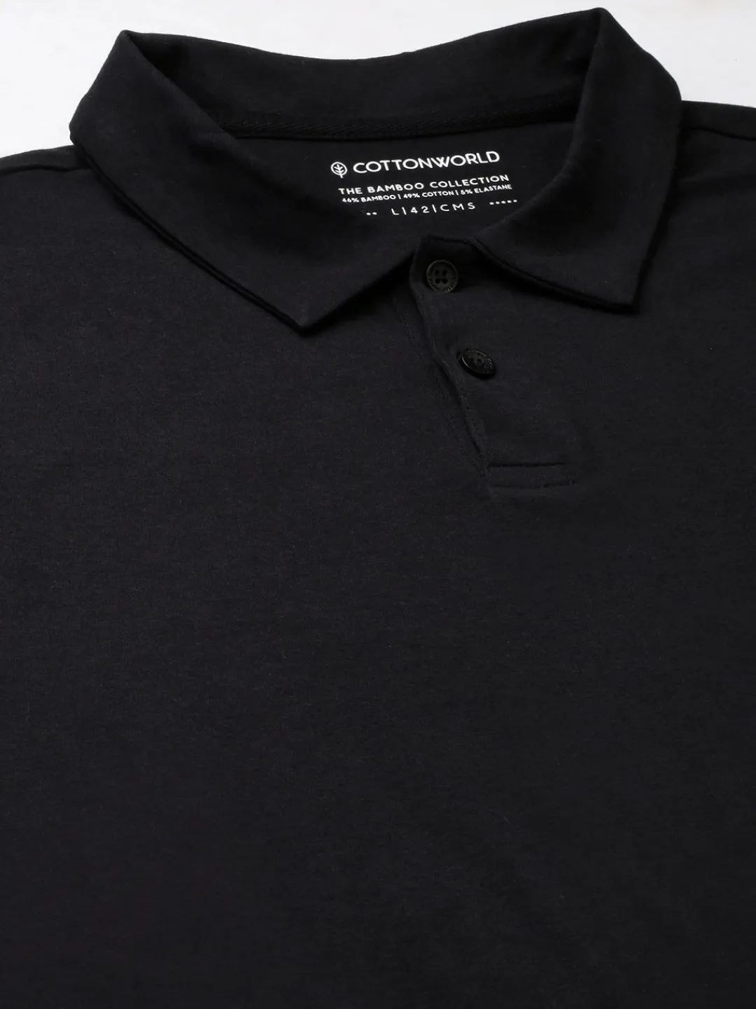 Cottonworld Men | Regular Fit^Men's Cotton Bamboo Elastane Regular Fit Tshirt