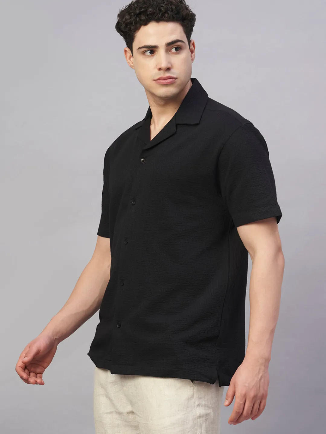 Cottonworld Regular Fit^Men's Cotton Elastane Regular Fit Tshirt