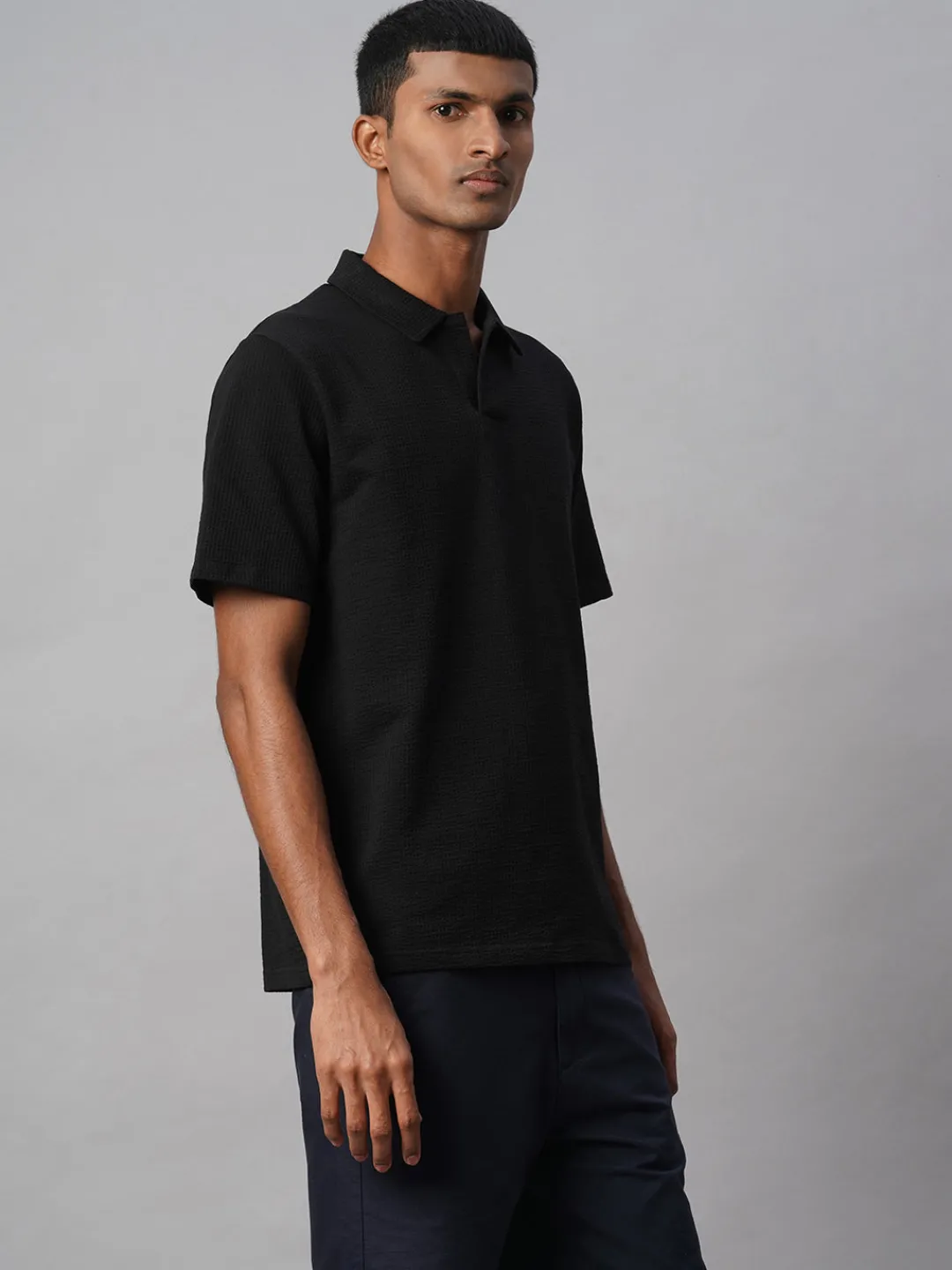 Cottonworld Regular Fit | Polo^Men's Cotton Elastane Regular Fit Tshirt