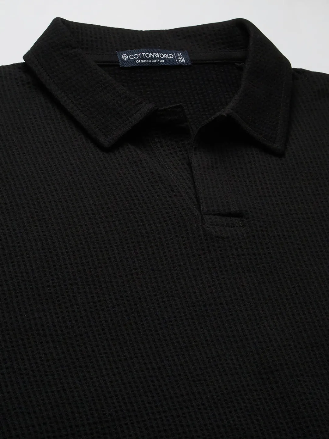 Cottonworld Regular Fit | Polo^Men's Cotton Elastane Regular Fit Tshirt