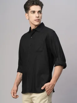 Women Cottonworld Solid | Solid^Men's Cotton Modal Loose Fit Shirt