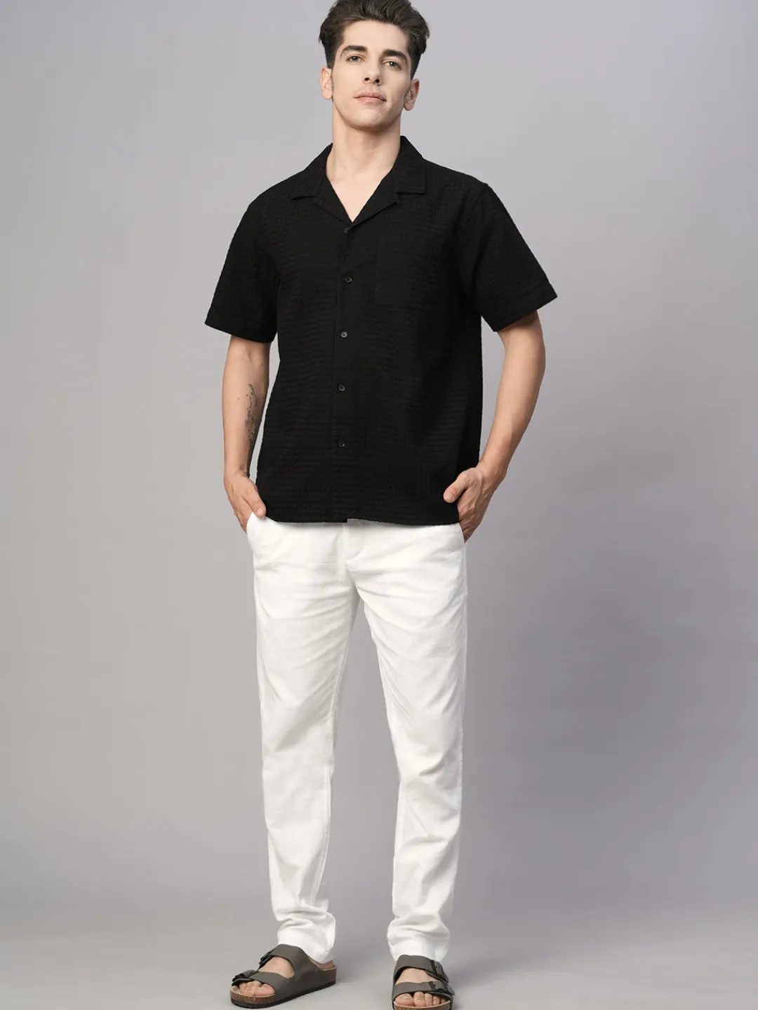 Women Cottonworld Solid | Solid^Men's Cotton Regular Fit Shirt