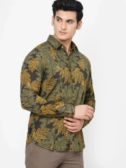 Women Cottonworld Print | Print^Men's Cotton Slim Fit Printed Shirt