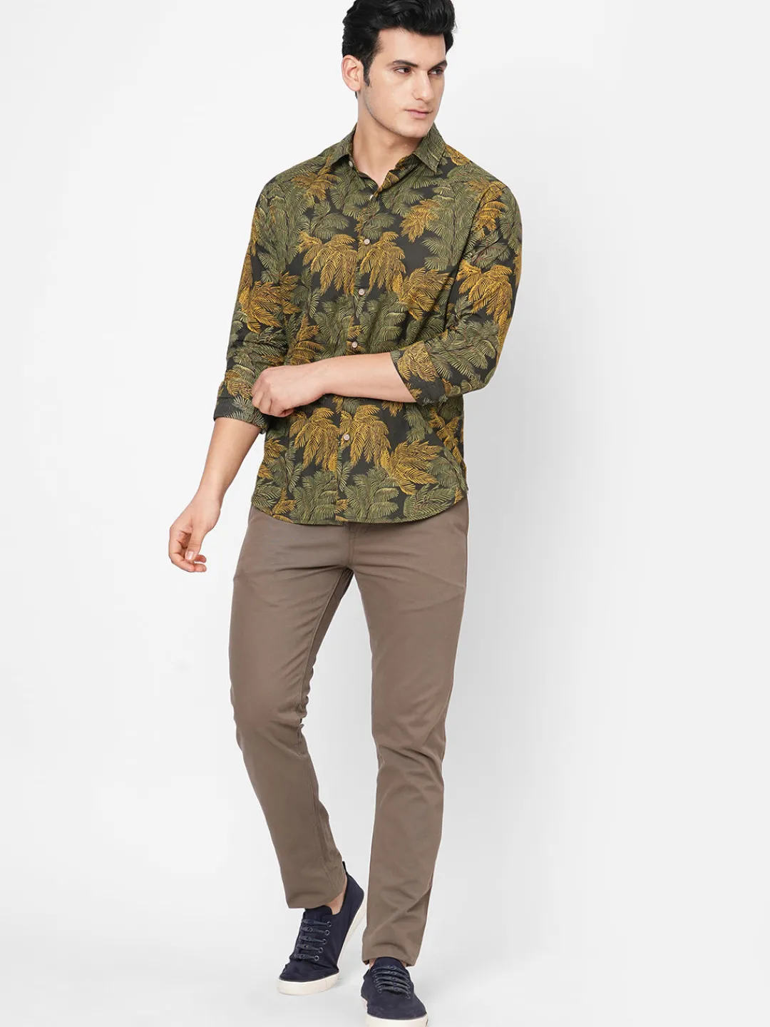 Women Cottonworld Print | Print^Men's Cotton Slim Fit Printed Shirt