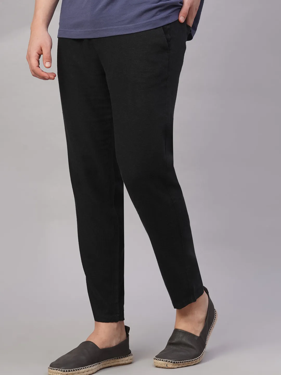 Cottonworld Pants | Pants^Men's Viscose Linen Regular Fit Pant