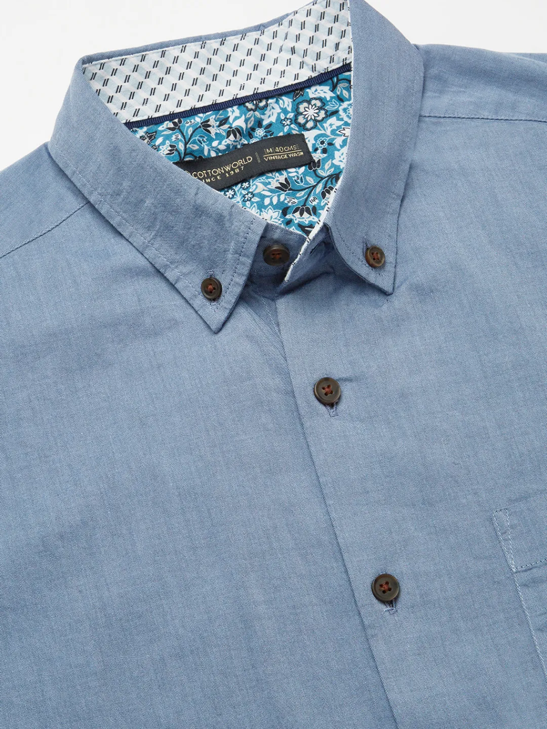 Women Cottonworld Solid | Solid^Men's 100% Cotton Regular Fit Shirt