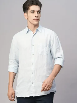Women Cottonworld 100% Linen Shirts | 100% Linen Shirts^Men's 100% Linen Regular Fit Shirt