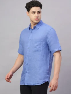 Women Cottonworld 100% Linen Shirts | 100% Linen Shirts^Men's 100% Linen Regular Fit Shirt
