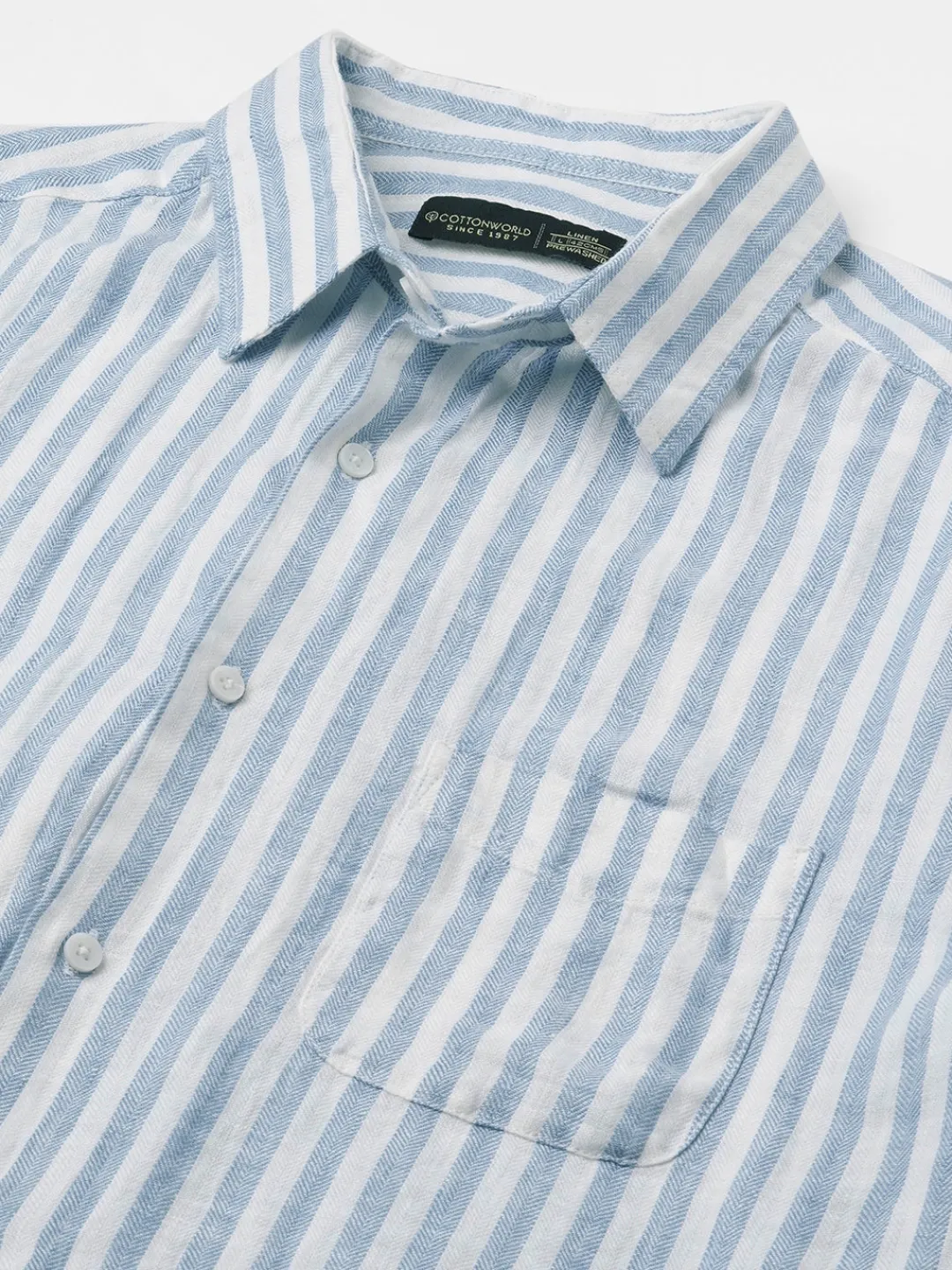 Women Cottonworld 100% Linen Shirts | 100% Linen Shirts^Men's 100% Linen Regular Fit Shirt