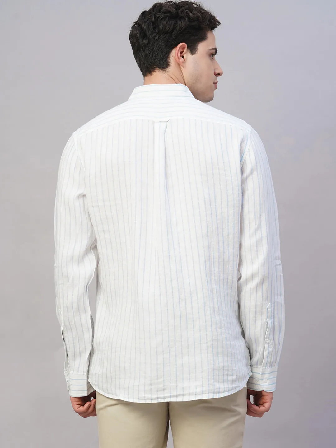 Women Cottonworld 100% Linen Shirts | 100% Linen Shirts^Men's 100% Linen Regular Fit Shirt