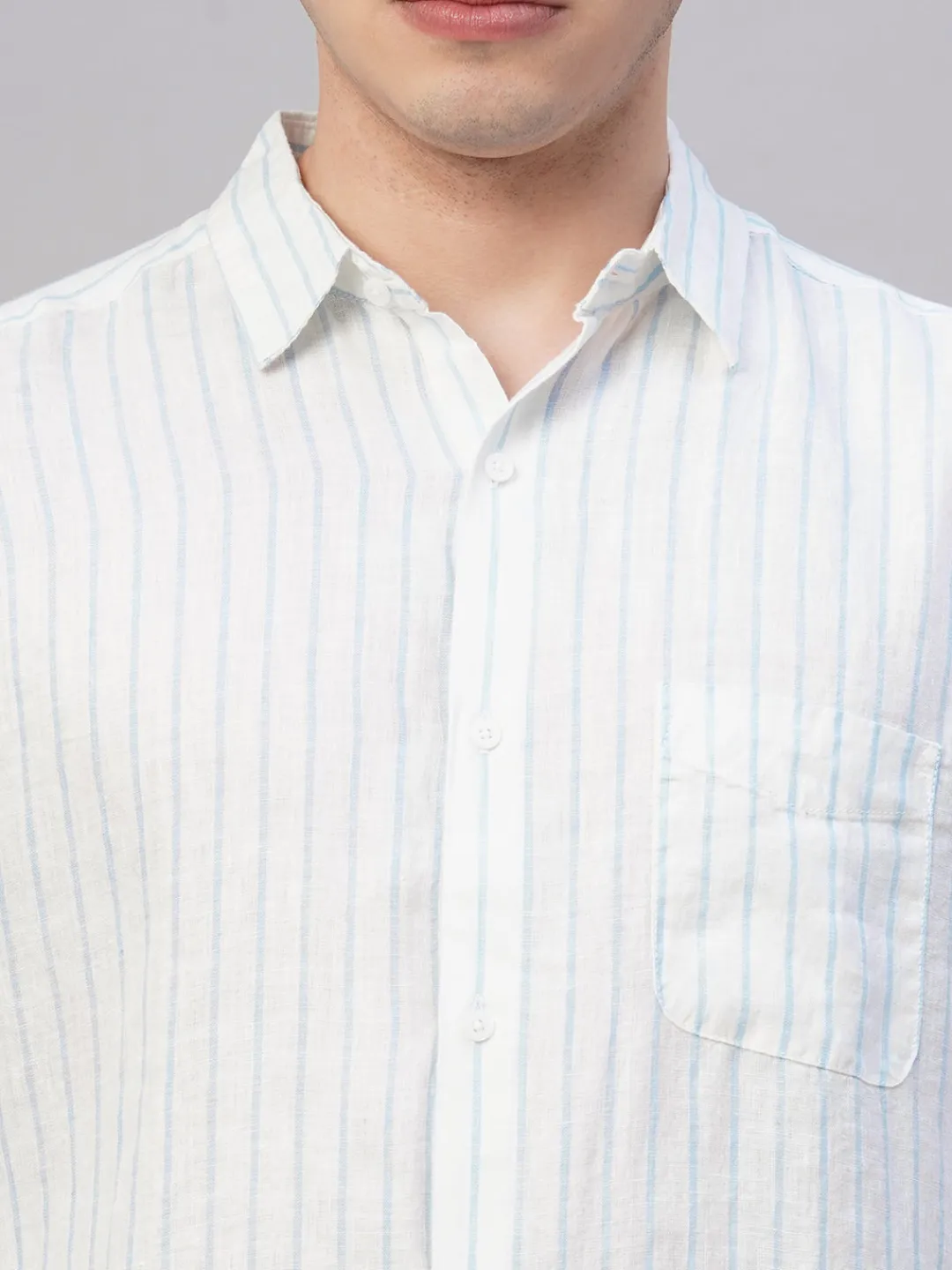 Women Cottonworld 100% Linen Shirts | 100% Linen Shirts^Men's 100% Linen Regular Fit Shirt