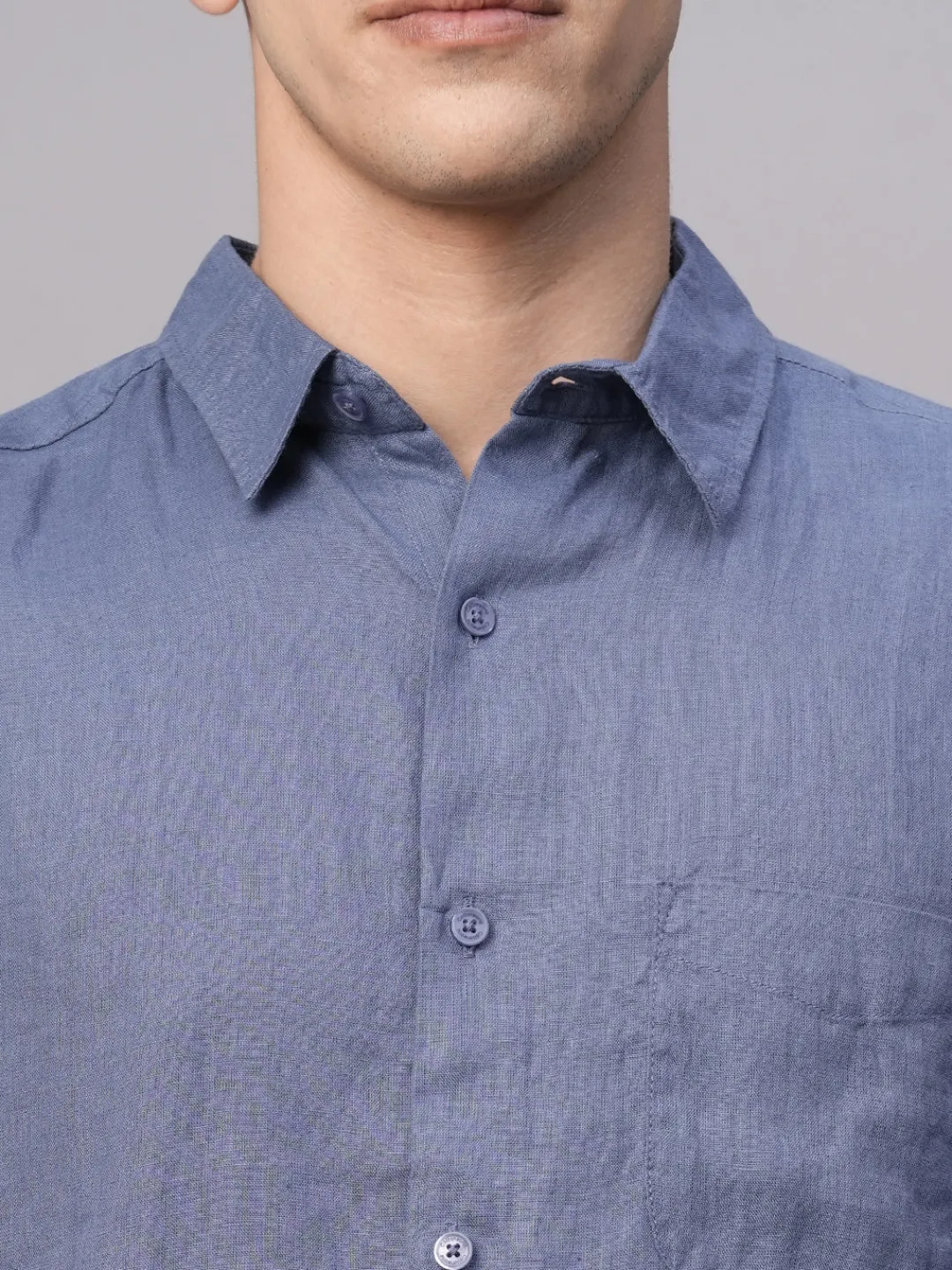 Women Cottonworld 100% Linen Shirts | 100% Linen Shirts^Men's 100% Linen Regular Fit Shirt