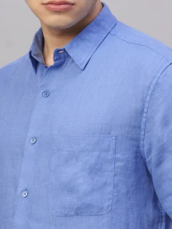 Women Cottonworld 100% Linen Shirts | 100% Linen Shirts^Men's 100% Linen Regular Fit Shirt