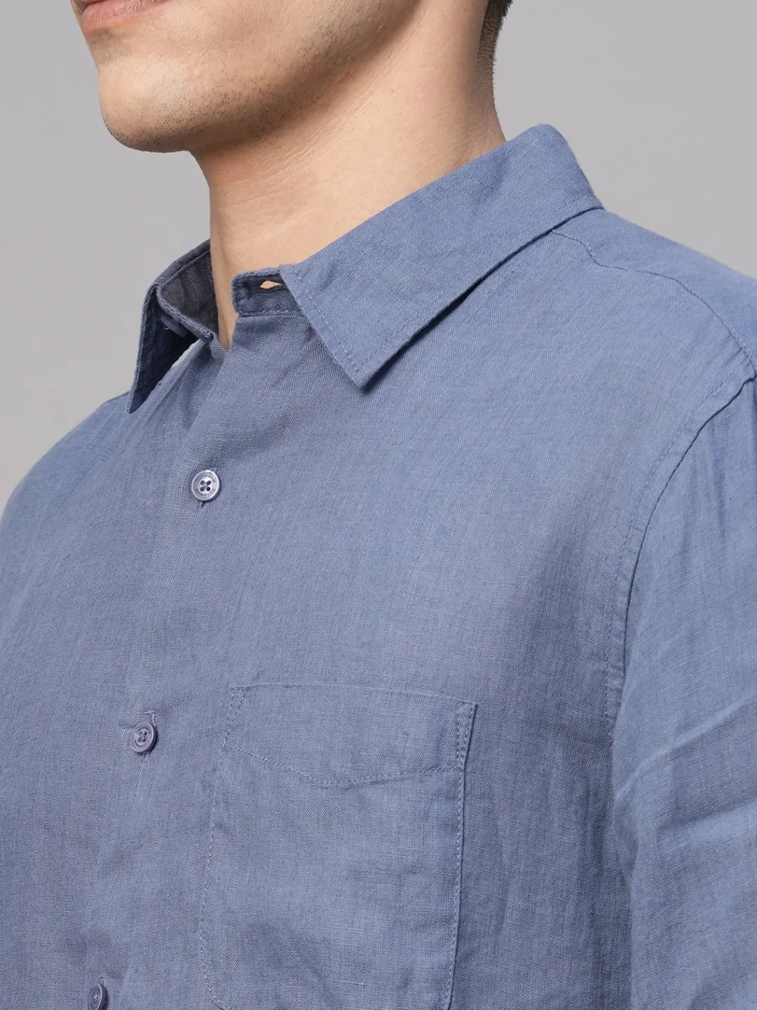 Women Cottonworld 100% Linen Shirts | 100% Linen Shirts^Men's 100% Linen Regular Fit Shirt