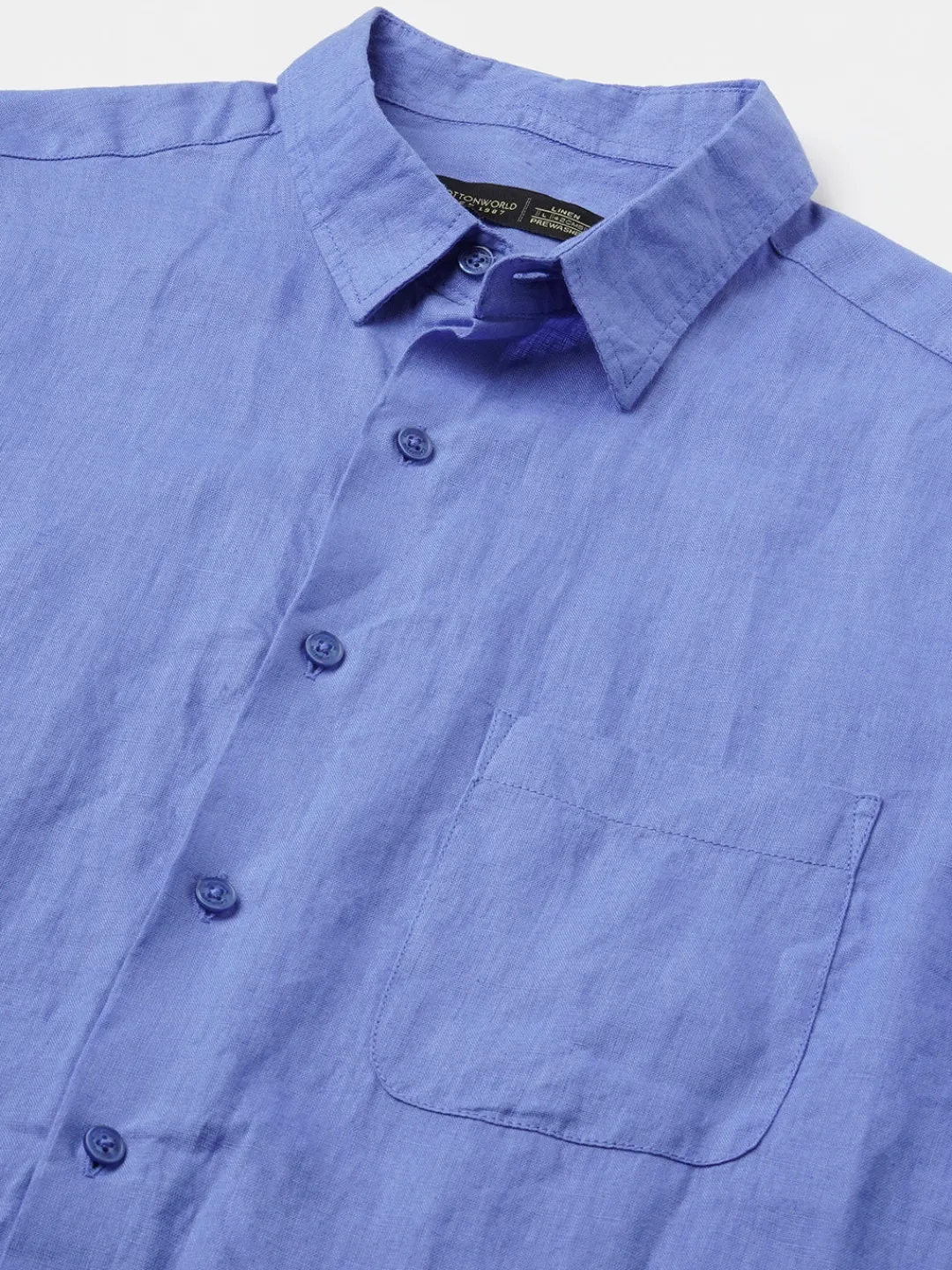 Women Cottonworld 100% Linen Shirts | 100% Linen Shirts^Men's 100% Linen Regular Fit Shirt