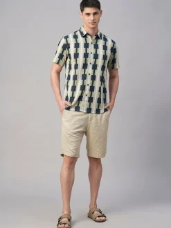 Women Cottonworld Print | Print^Men's Cotton Flax Regular Fit Shirt