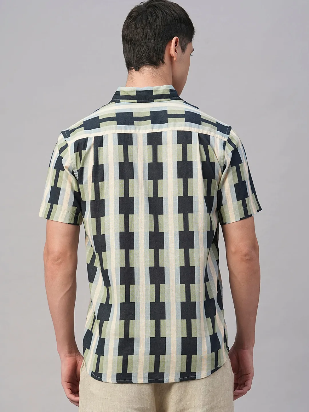 Women Cottonworld Print | Print^Men's Cotton Flax Regular Fit Shirt