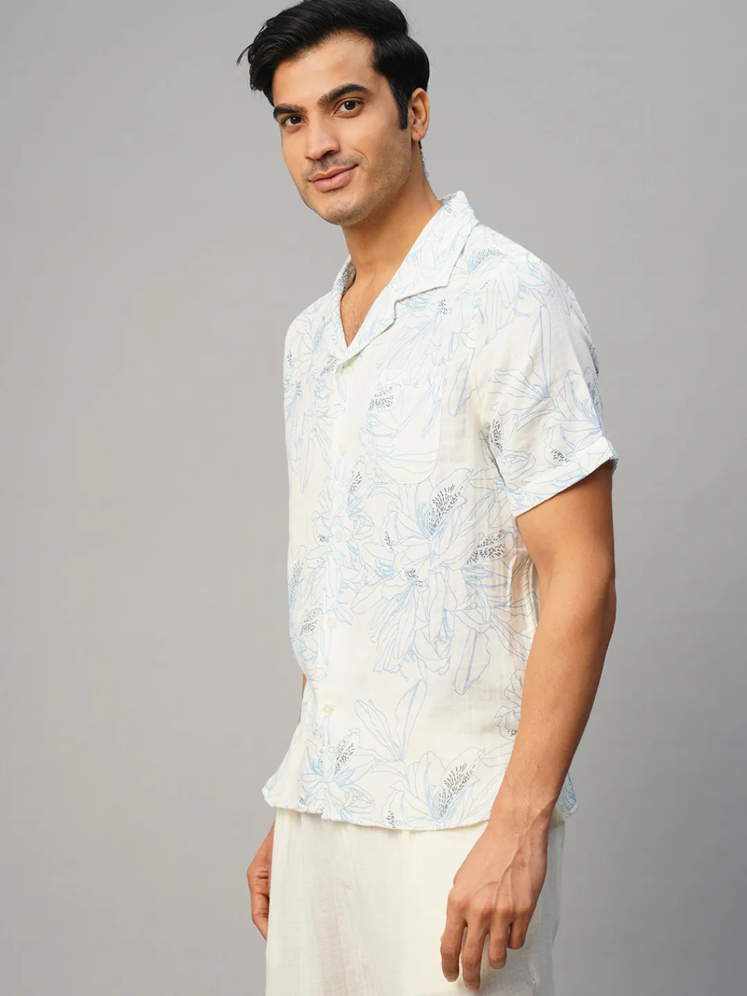 Women Cottonworld Print | Print^Men's Cotton Loose Fit Printed Shirt