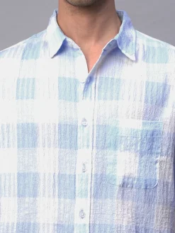 Women Cottonworld Checkered | Checkered^Men's Cotton Lycra Regular Fit Shirt