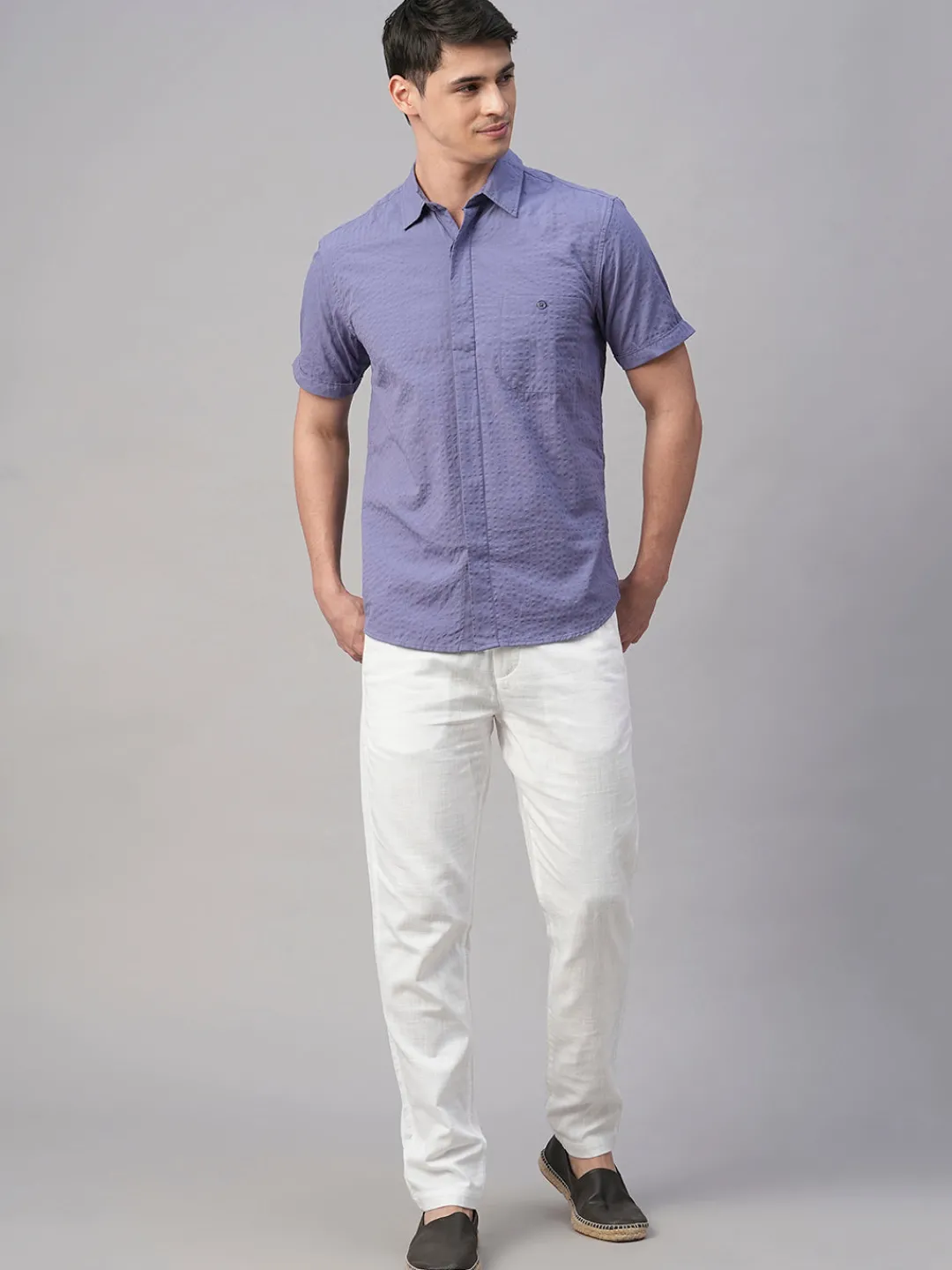 Women Cottonworld Solid | Solid^Men's Cotton Regular Fit Shirt