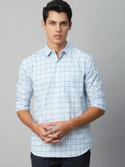 Women Cottonworld Checkered | Checkered^Men's Cotton Regular Fit Checked Shirt