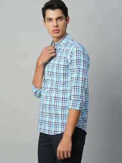 Women Cottonworld Checkered | Checkered^Men's Cotton Regular Fit Checked Shirt