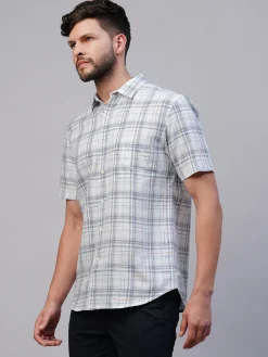 Women Cottonworld Checkered | Checkered^Men's Cotton Regular Fit Checked Shirt