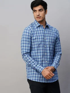 Women Cottonworld Checkered | Checkered^Men's Cotton Regular Fit Checked Shirt