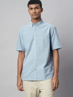 Women Cottonworld Solid | Solid^Men's Oxford 100% Cotton Regular Fit Shirt