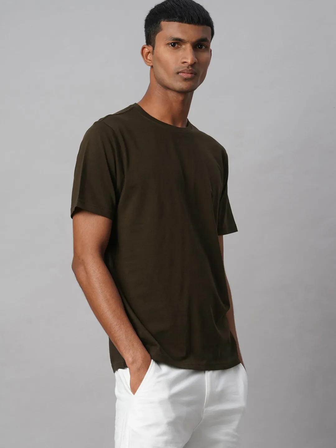 Cottonworld Basic | Round Neck^Men's 100% Cotton Regular Fit Tshirt