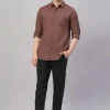 Women Cottonworld 100% Linen Shirts | 100% Linen Shirts^Men's 100% Linen Regular Fit Shirt