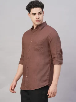 Women Cottonworld 100% Linen Shirts | 100% Linen Shirts^Men's 100% Linen Regular Fit Shirt