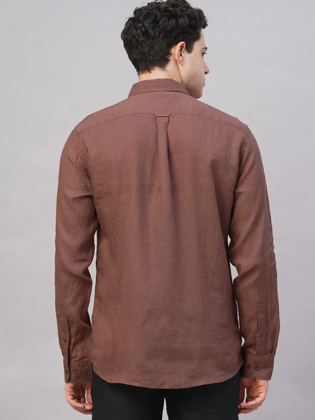 Women Cottonworld 100% Linen Shirts | 100% Linen Shirts^Men's 100% Linen Regular Fit Shirt