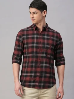 Women Cottonworld Checkered | Checkered^Men's Cotton Regular Fit Shirt