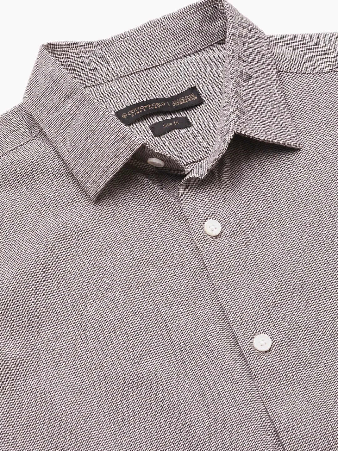 Women Cottonworld Checkered | Checkered^Men's Cotton Slim Fit Shirt