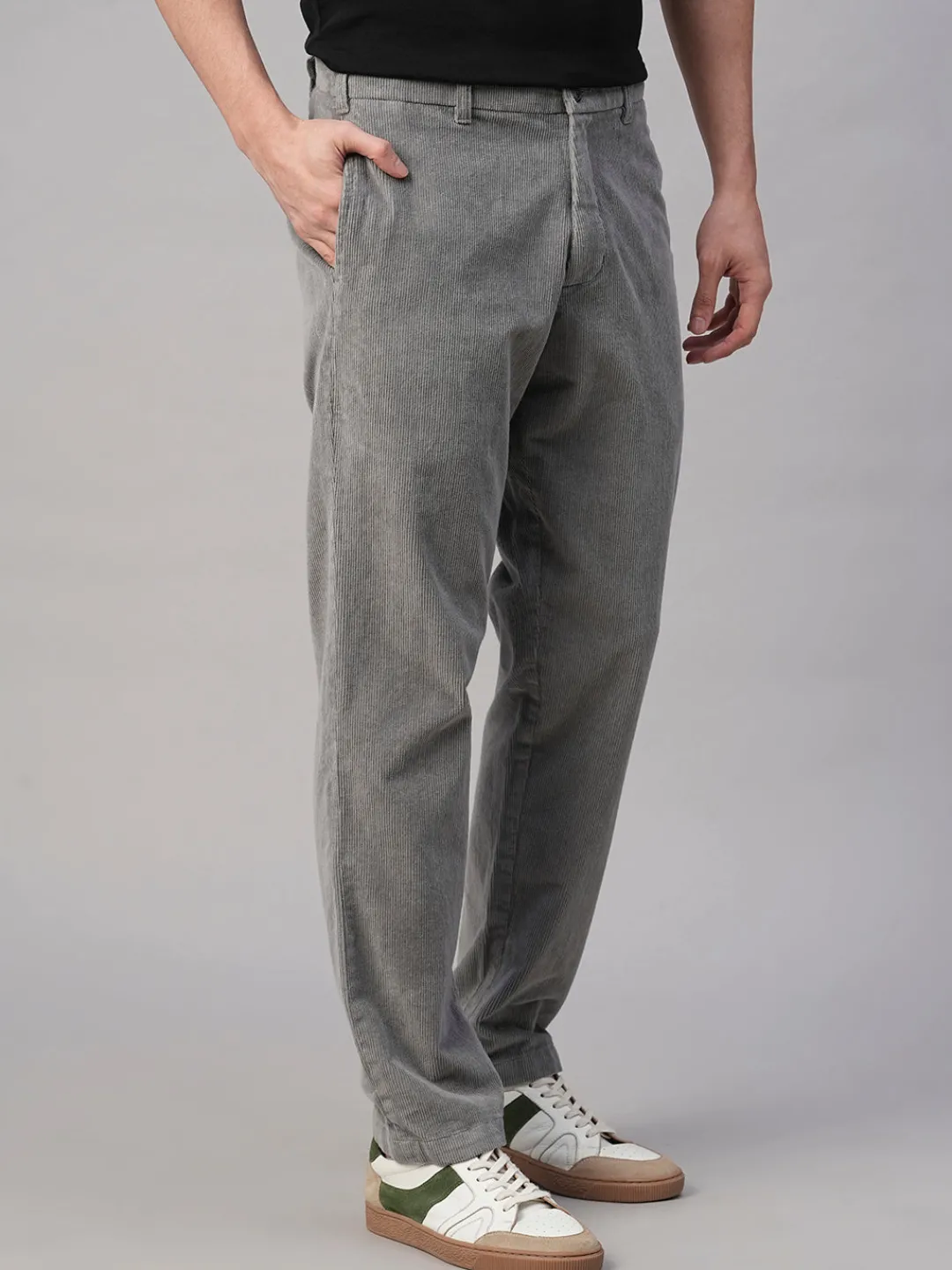 Cottonworld Regular Fit | Casual^Men's Corduroy Cotton Lycra Regular Fit Pant
