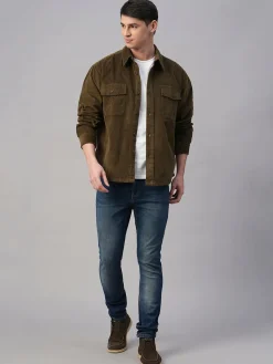 Cottonworld Jackets^Men's Corduroy 100% Cotton Regular Fit Jackets