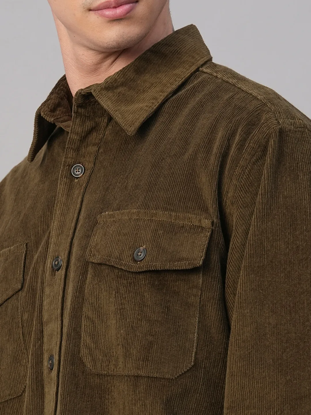 Cottonworld Jackets^Men's Corduroy 100% Cotton Regular Fit Jackets
