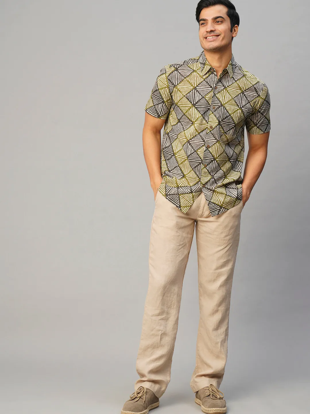Women Cottonworld Print | Print^Men's Cotton Batik Printed Regular Fit Shirt